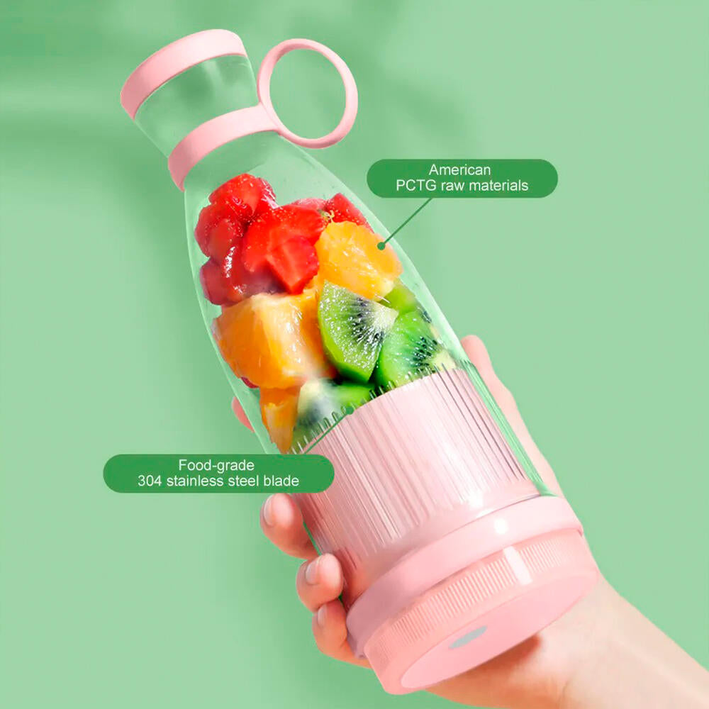 🥤 ¡Prepara tus smoothies donde quieras! Licuadora portátil recargable USB – mezcla, bebe y lleva contigo 🚀