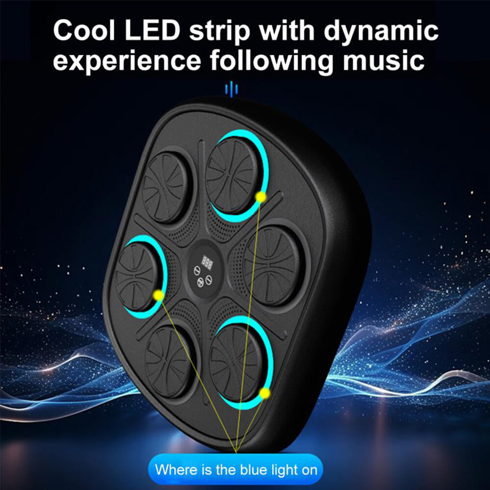 🥇 StrikeBeat™ – Máquina de Boxeo Musical Inteligente con 6 Puntos de Ataque RGB, Luces LED, Bluetooth y 2 Guantes