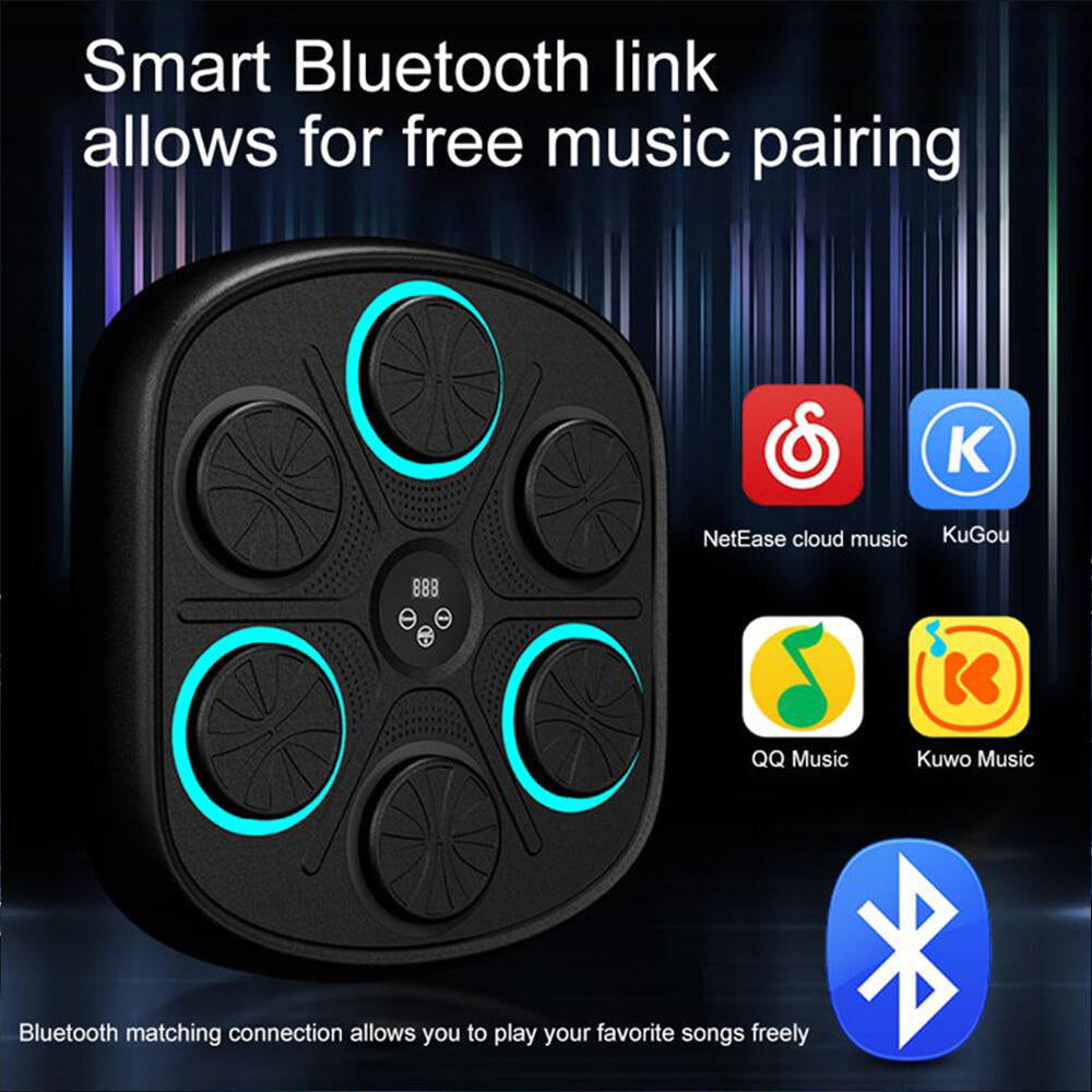 🥇 StrikeBeat™ – Máquina de Boxeo Musical Inteligente con 6 Puntos de Ataque RGB, Luces LED, Bluetooth y 2 Guantes